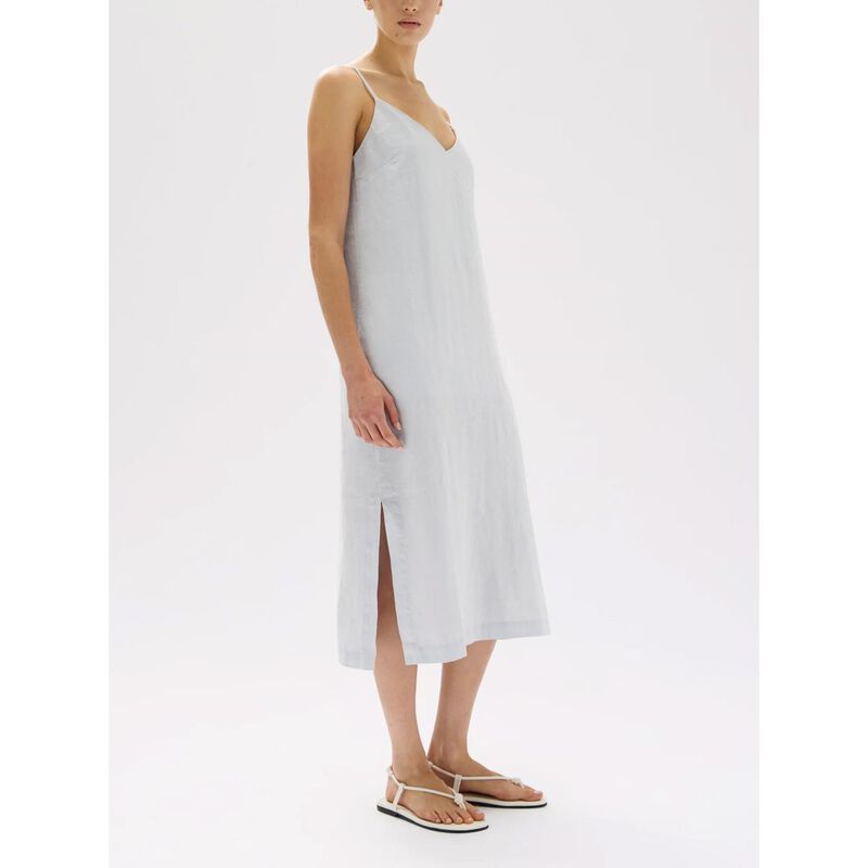Assembly Label Vallory Linen Slip Dress Blue Haze image number 3